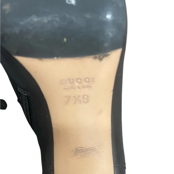 Gucci Black Leather Heeled Boots - Picture 8 of 11